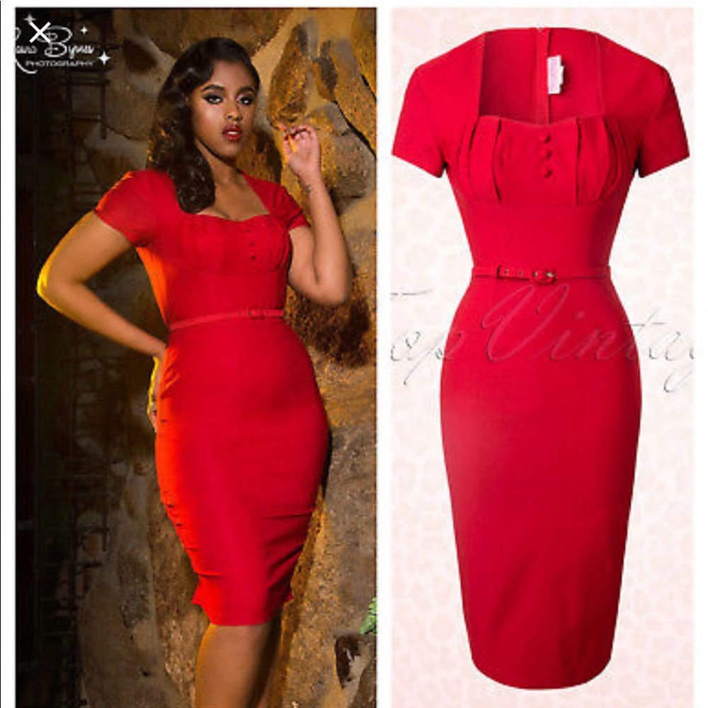 final $ Pinup girl clothing Charlotte red dress 2X